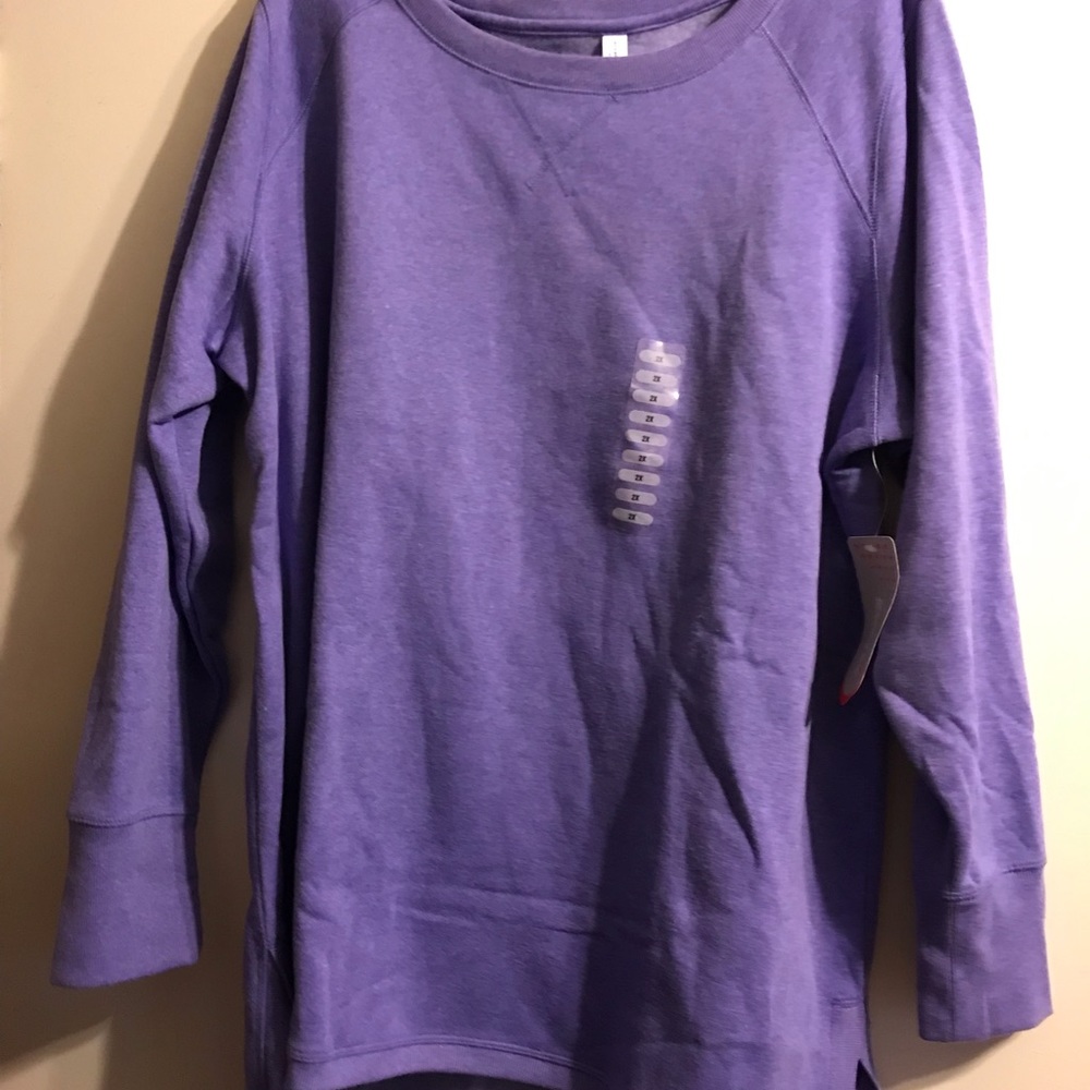 Purple sweat shirt